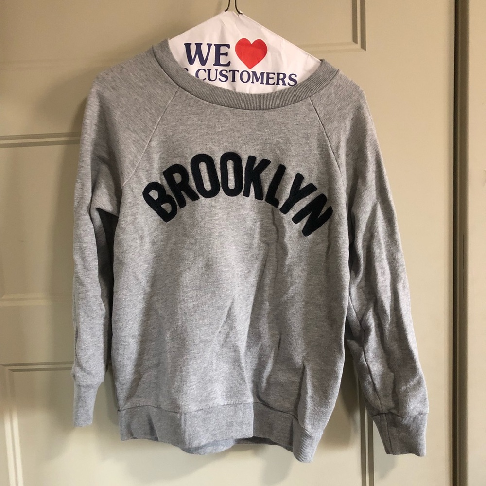 J crew Brooklyn grey crewneck sweatshirt size s